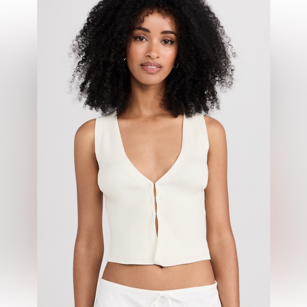 Reformation Cream Tank Top